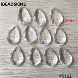 Clear Acrylic Faceted Drops Shape Beads 230pcs