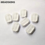 100pcs Frosted Clear Acrylic Rectangle Beads for Earrings DIY