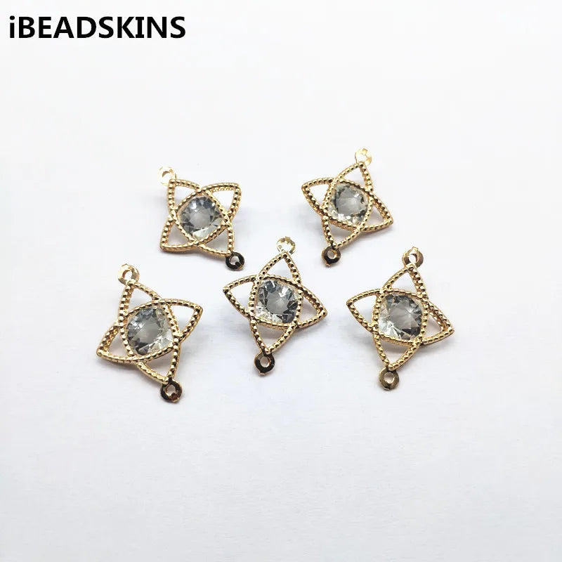 Rhinestone Flower Charm for Earrings Necklace DIY