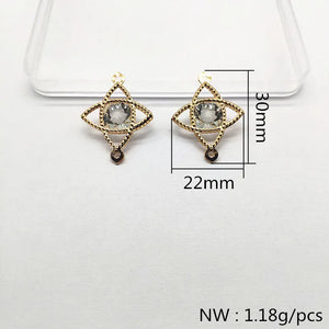 Rhinestone Flower Charm for Earrings Necklace DIY