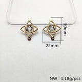 Rhinestone Flower Charm for Earrings Necklace DIY