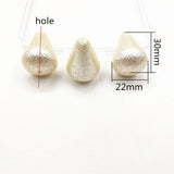 80pcs Pearls Wrinkle Effect Drop Beads for DIY Jewelry