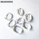 Clear Acrylic Faceted Polygon Beads for Jewelry Making