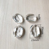 Clear Acrylic Faceted Polygon Beads for Jewelry Making