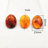 Clear Brown Acrylic Oval Beads for Earrings DIY - 120pcs