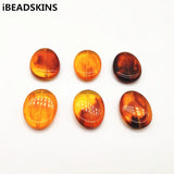 Clear Brown Acrylic Oval Beads for Earrings DIY - 120pcs