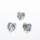 30x26mm 100pcs Feather Charm with Sequins for DIY Earrings