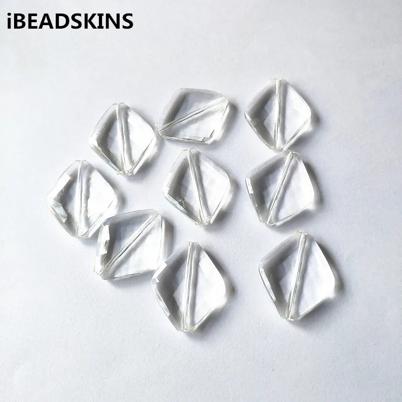 180pcs Faceted Rhombus Shape Beads for Jewelry Making