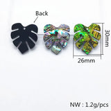 Acrylic Shell Feather Charm Jewelry Findings 30pcs