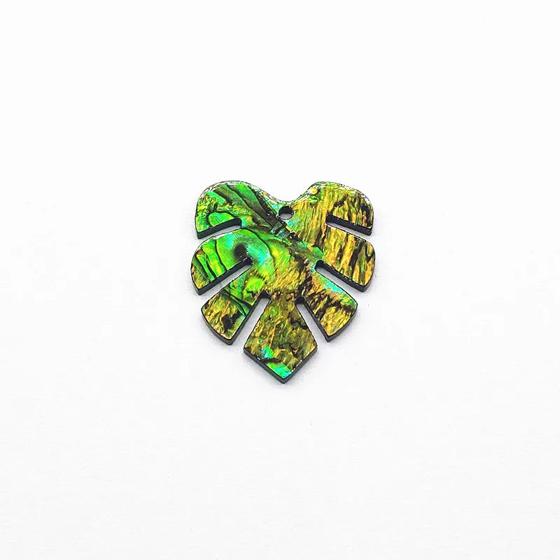 Acrylic Shell Feather Charm Jewelry Findings 30pcs