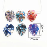 Acetic Acid Feather Earring Charms 30x26mm 50pcs/lot