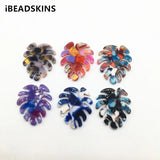 Acetic Acid Feather Earring Charms 30x26mm 50pcs/lot