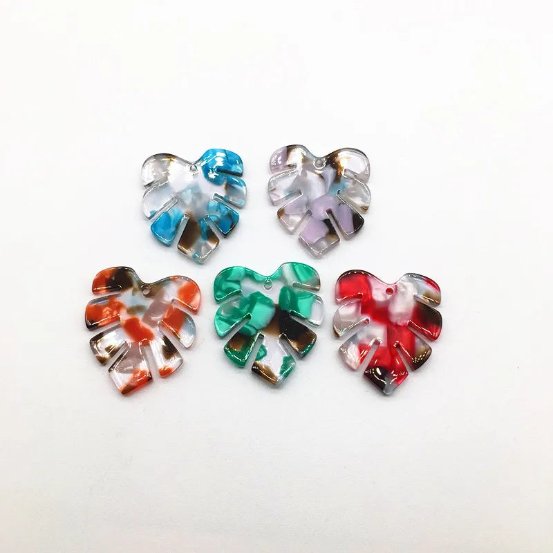 Acetic Acid Feather Charms for Earrings - 50pcs