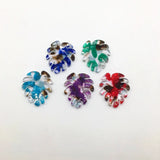 50pcs/lot Acetic Acid Feather Earring Charms for DIY Jewelry Making