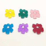 Clear Flower Shape Charms for Jewelry/Earrings DIY, 100pcs