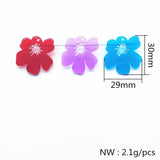 Clear Flower Shape Charms for Jewelry/Earrings DIY, 100pcs