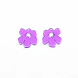 Clear Flower Shape Charms for Jewelry/Earrings DIY, 100pcs