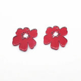 Clear Flower Shape Charms for Jewelry/Earrings DIY, 100pcs