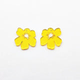 Clear Flower Shape Charms for Jewelry/Earrings DIY, 100pcs