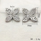 CCB Effect Leaf Shape Beads for DIY Jewelry, 100pcs