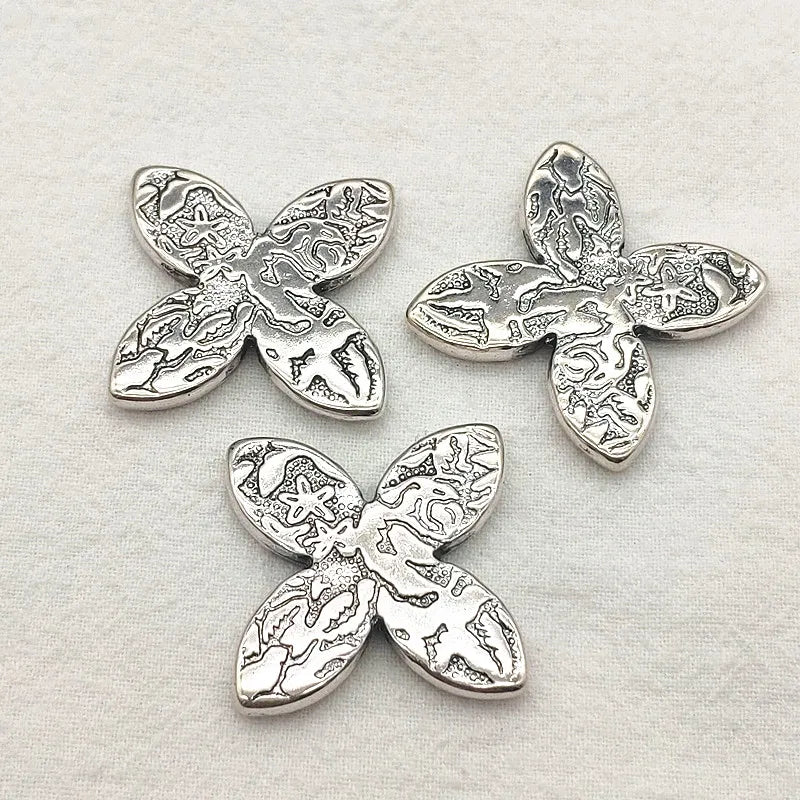 CCB Effect Leaf Shape Beads for DIY Jewelry, 100pcs