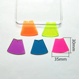 Neon Trapezoid Charms for Earrings DIY - 50pcs