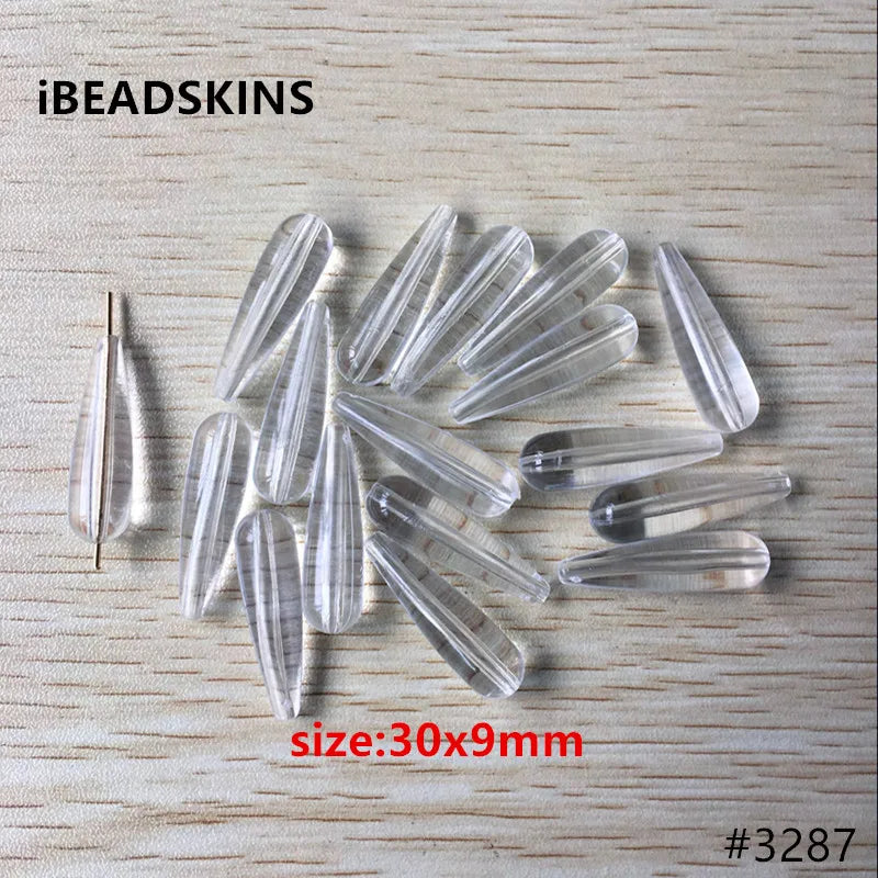 Clear Acrylic Drops Shape Beads 30x9mm 380pcs/lot #3287