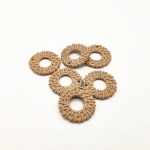 31mm Acrylic Round-Shape Earring Charms - 100pcs
