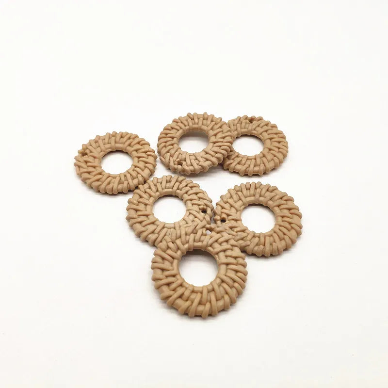 31mm Acrylic Round-Shape Earring Charms - 100pcs