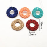 31mm Acrylic Round-Shape Earring Charms - 100pcs