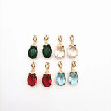 Crystal Oval Charm Earring DIY Parts 30pcs