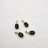 Crystal Oval Charm Earring DIY Parts 30pcs