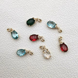 Crystal Oval Charm Earring DIY Parts 30pcs