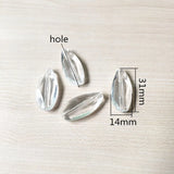 Clear Acrylic Faceted Oval Beads 240pcs