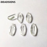 Clear Acrylic Faceted Oval Beads 240pcs