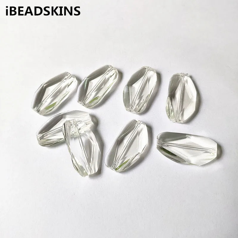 220pcs Clear Acrylic Irregular Shape Beads for Jewelry Making