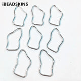31x18mm Silver Geometry-Shape Charm for Earrings - 100pcs