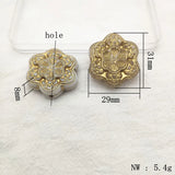 Bronzing Flower Beads for Necklace Earring DIY Parts