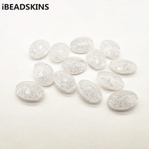 Clear Acrylic Oval Beads for Earrings DIY - 120pcs