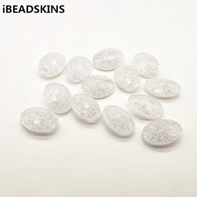 Clear Acrylic Oval Beads for Earrings DIY - 120pcs