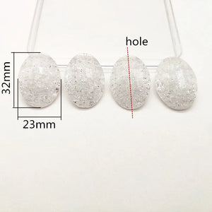 Clear Acrylic Oval Beads for Earrings DIY - 120pcs