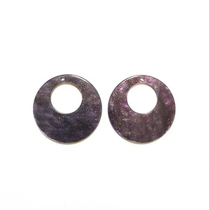 32mm Acrylic Imitate Starry Sky Round Charm for Earring/Jewelry DIY