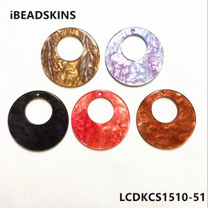 32mm Acrylic Imitate Starry Sky Round Charm for Earring/Jewelry DIY