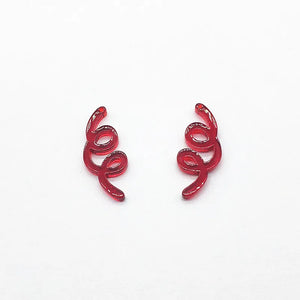 100pcs Clear Twisted Shape Charm for Jewelry Findings/Earrings DIY Parts