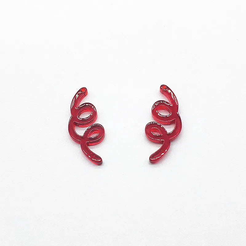100pcs Clear Twisted Shape Charm for Jewelry Findings/Earrings DIY Parts