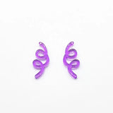 100pcs Clear Twisted Shape Charm for Jewelry Findings/Earrings DIY Parts