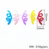 100pcs Clear Twisted Shape Charm for Jewelry Findings/Earrings DIY Parts