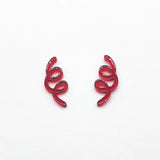 100pcs Clear Twisted Shape Charm for Jewelry Findings/Earrings DIY Parts