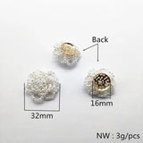 Hand Woven Mini Glass Pearls Charm for Earrings DIY