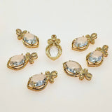 20pcs Crystal CZ Drop Charm for Jewelry Making